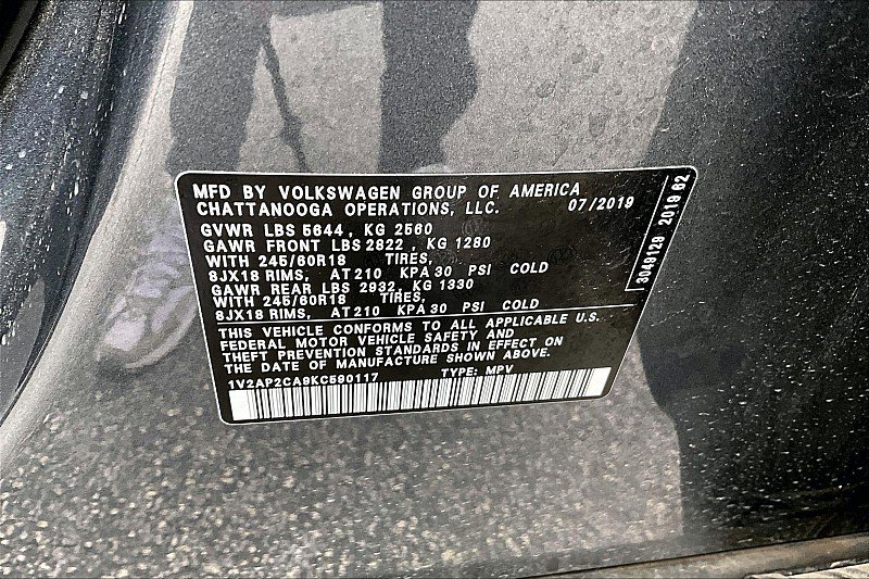 Used 2019 Volkswagen Atlas S FWD image 26