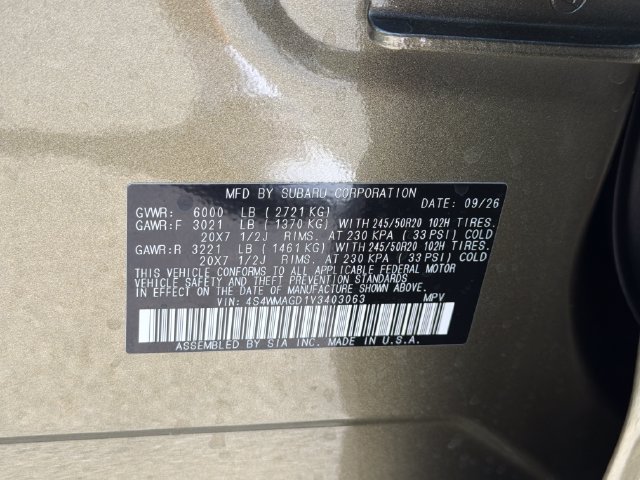 New 2027 Subaru Ascent Limited AWD/4WD image 26