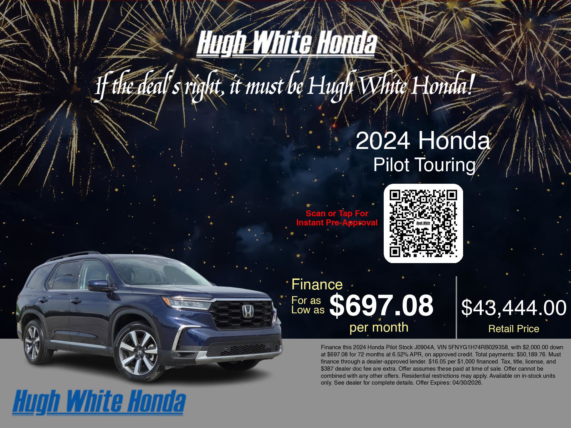 Used 2024 Honda Pilot Touring image 3