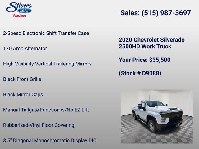 Used 2020 Chevrolet Silverado 2500 W/T w/ WT Convenience Package AWD/4WD image 25