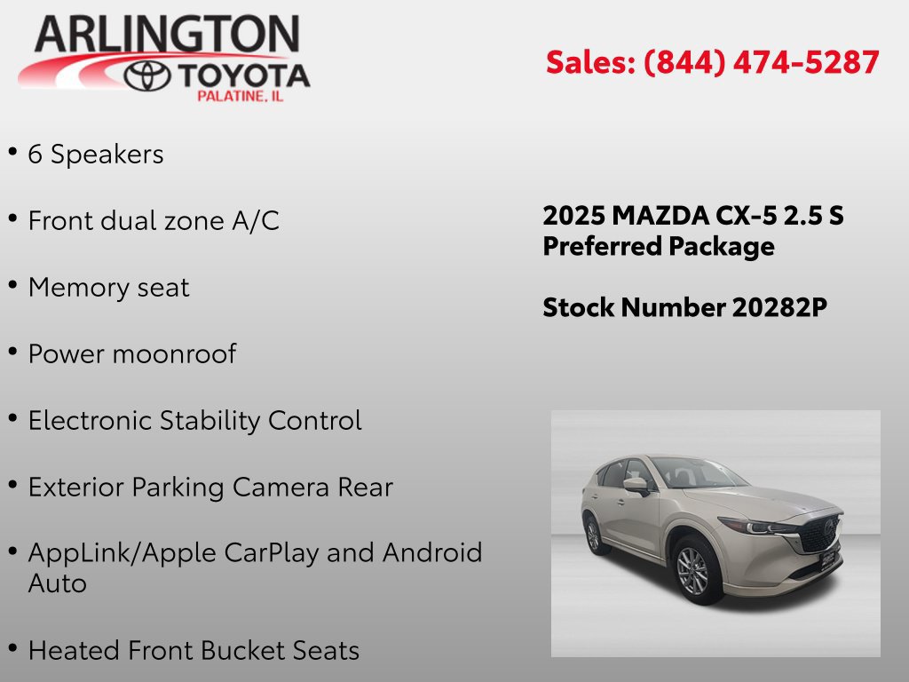 Used 2025 MAZDA CX-5 AWD 2.5 S w/ Preferred Package image 2