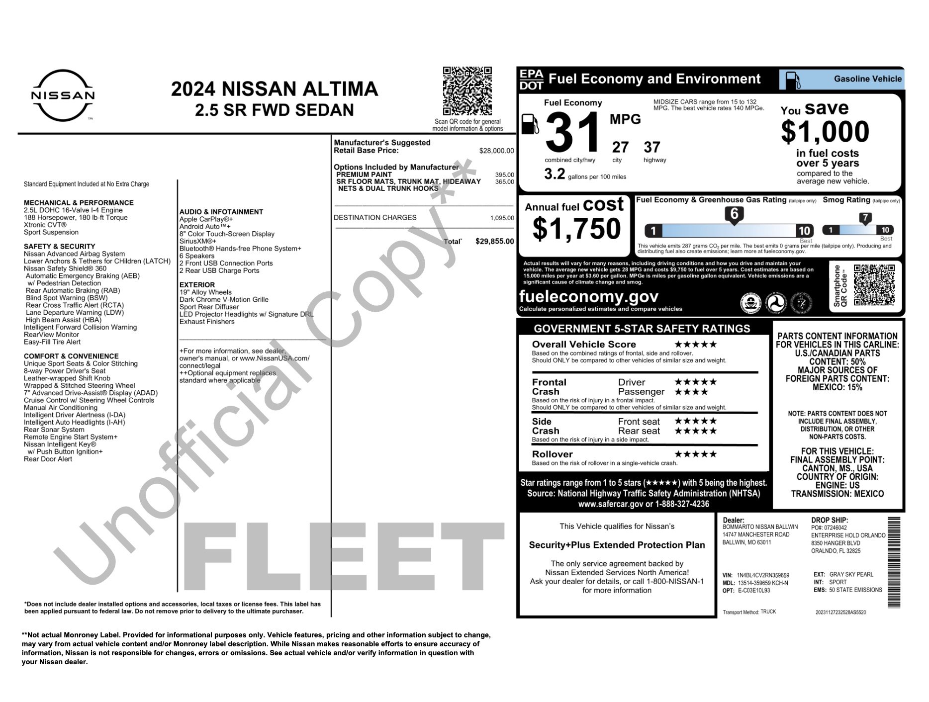 Used 2024 Nissan Altima 2.5 SR image 6