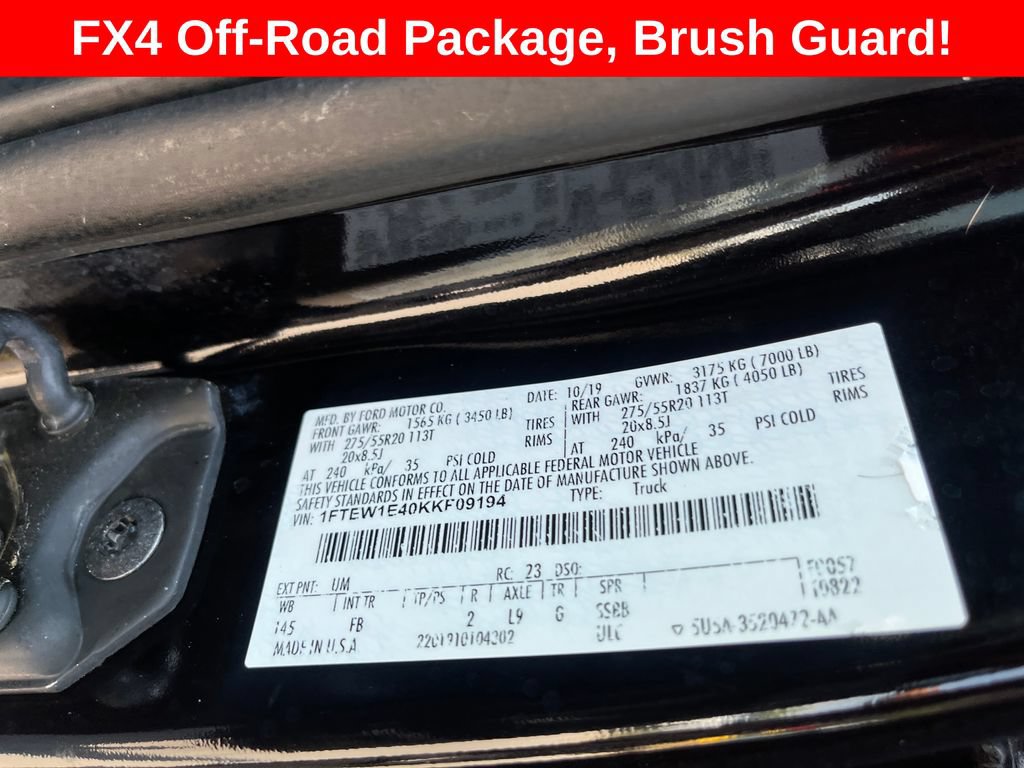 Used 2019 Ford F150 XLT w/ Equipment Group 302A Luxury AWD/4WD image 30
