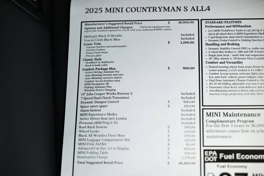 New 2025 MINI Cooper Countryman S w/ Comfort Package Max image 41