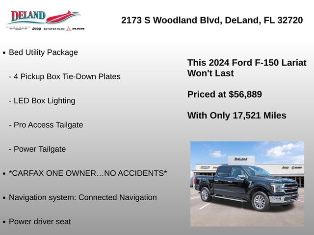 Used 2024 Ford F150 Lariat w/ Bed Utility Package AWD/4WD image 15