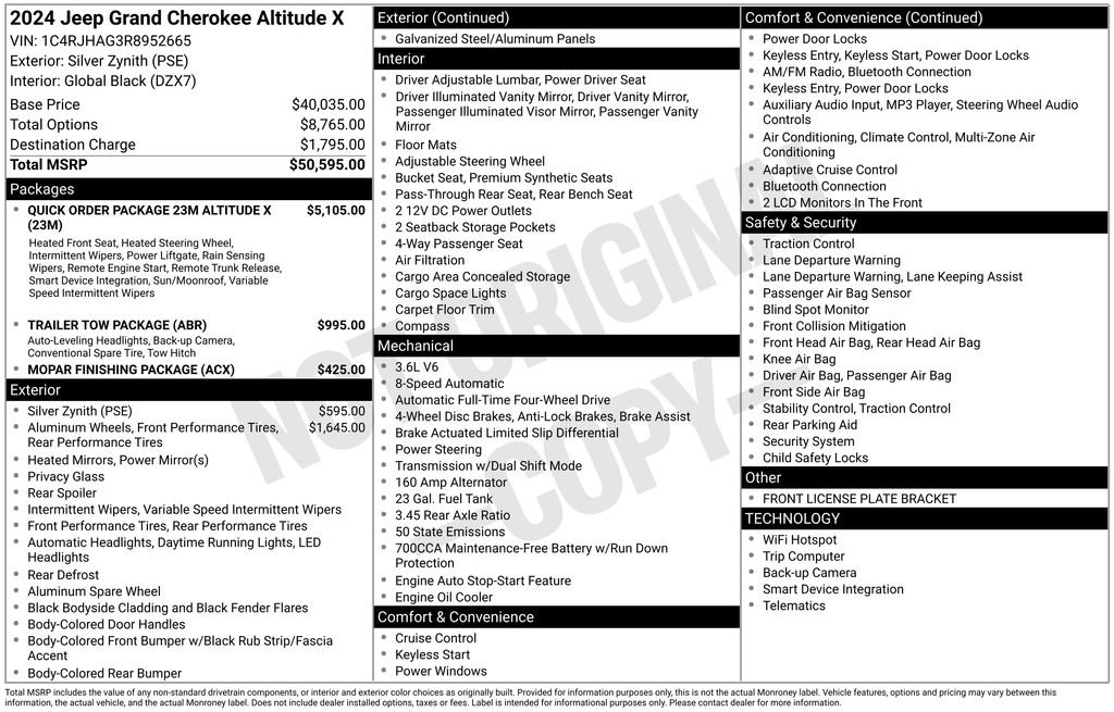 Used 2024 Jeep Grand Cherokee Altitude image 4