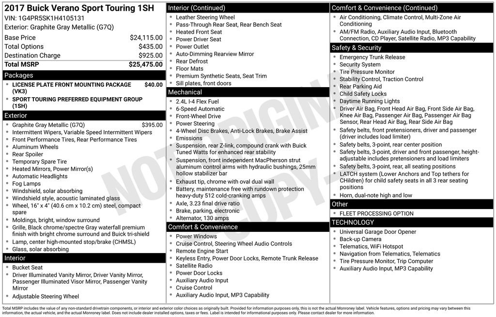 Used 2017 Buick Verano Sport Touring image 4