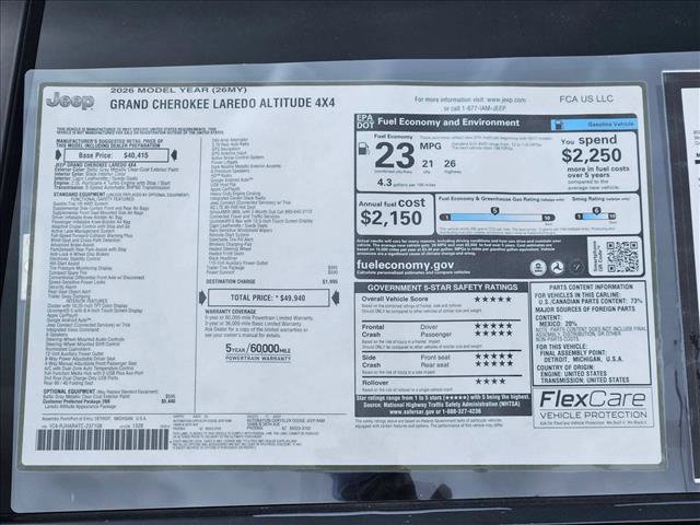 New 2026 Jeep Grand Cherokee Altitude AWD/4WD image 18