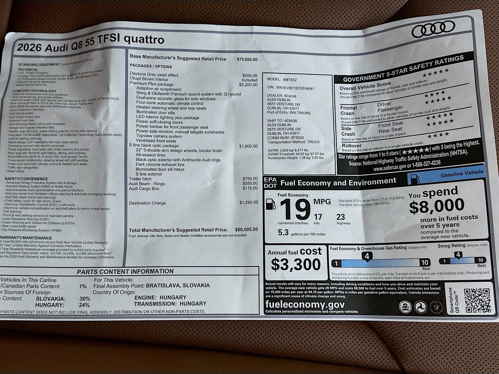 New 2026 Audi Q8 Premium Plus AWD/4WD image 48