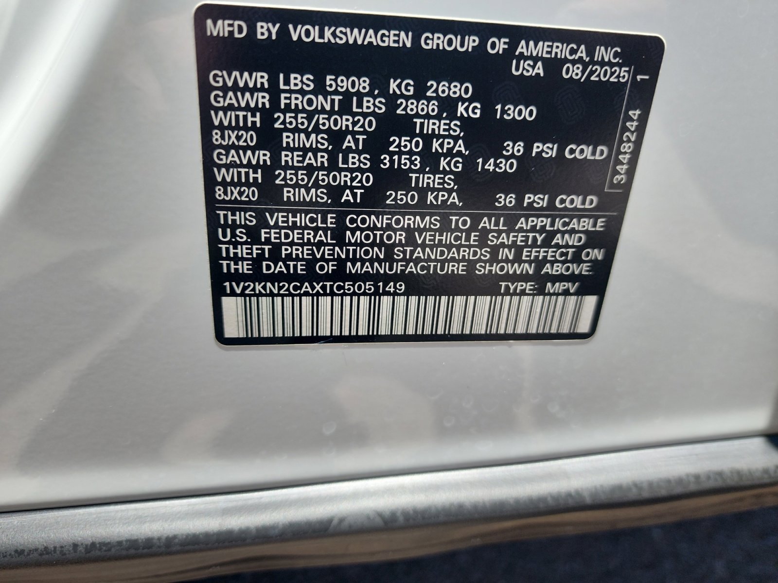 Certified 2026 Volkswagen Atlas SE w/ Panoramic Sunroof Package AWD/4WD image 25