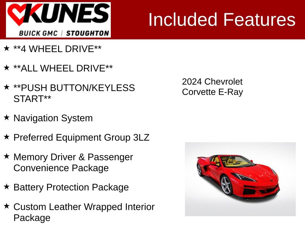 Used 2024 Chevrolet Corvette E-Ray w/ ZER Performance Package image 3