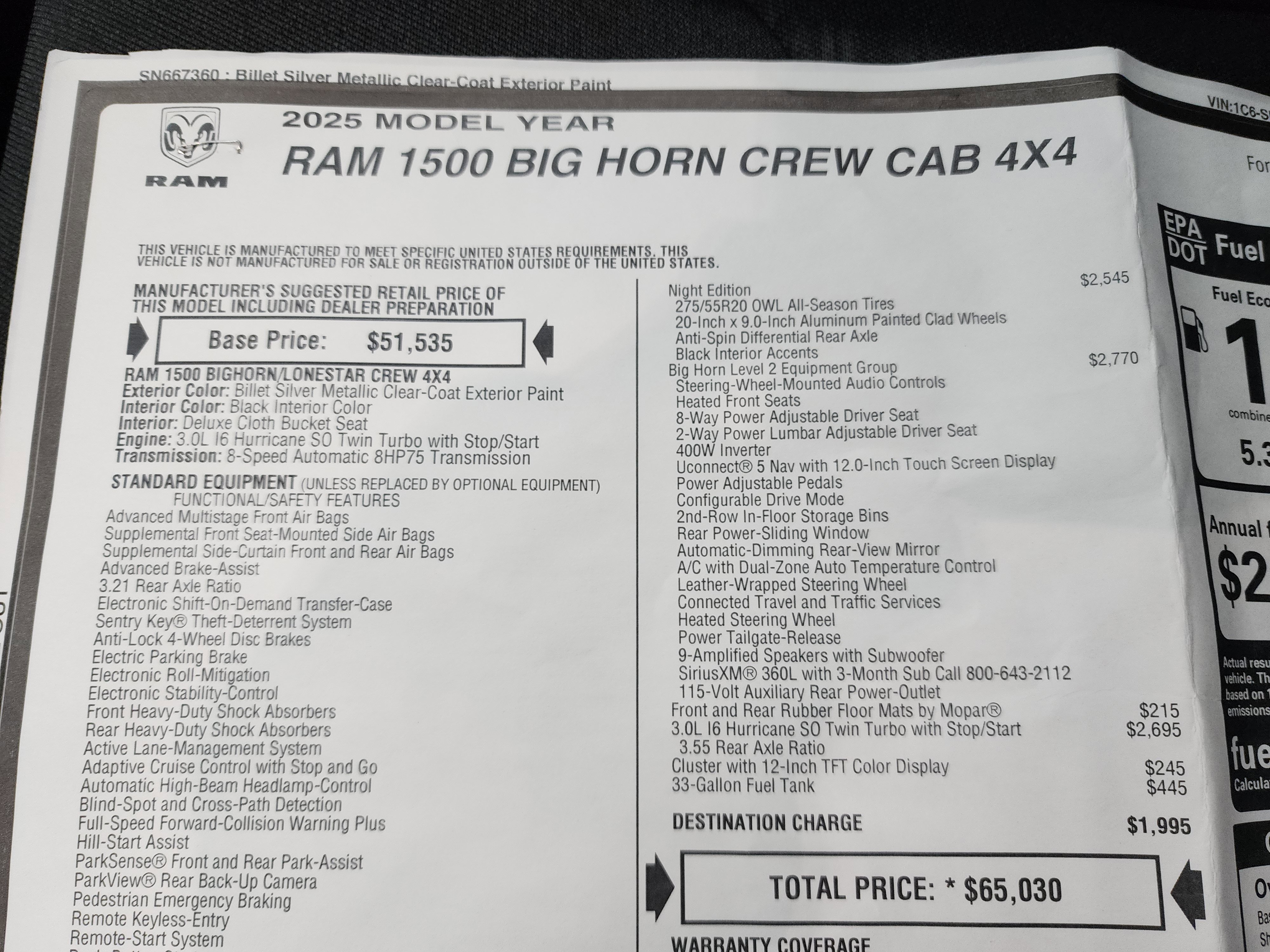 Used 2025 RAM 1500 Big Horn AWD/4WD image 45