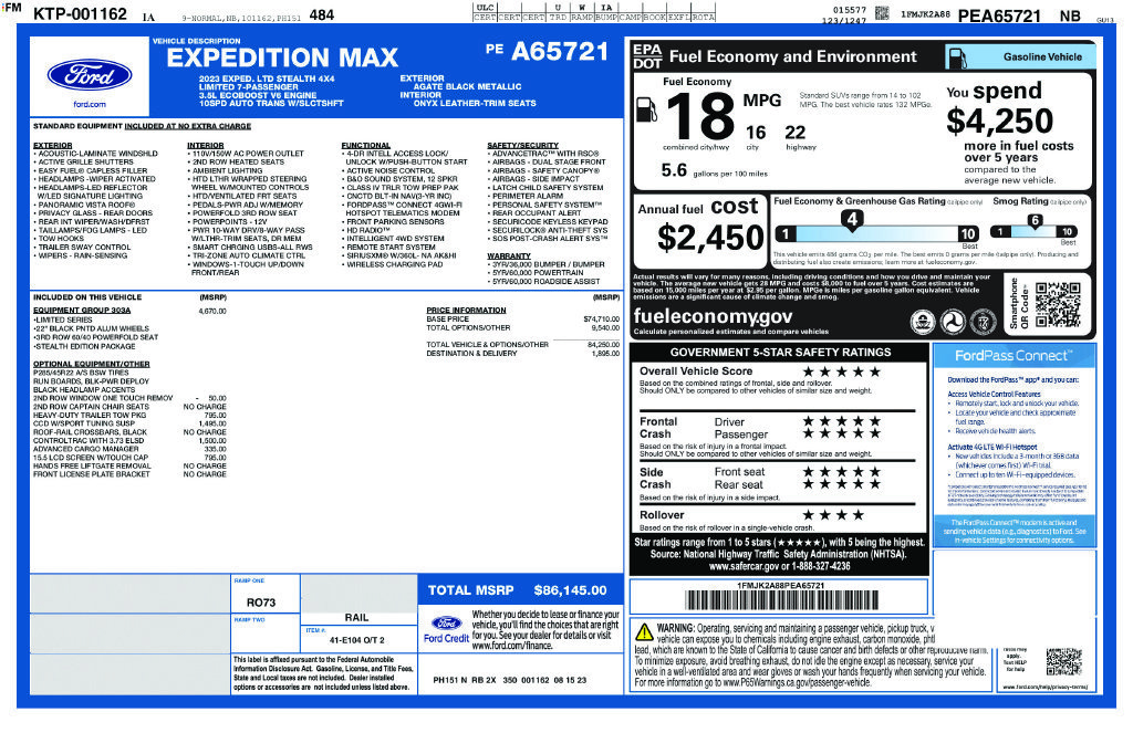 Used 2023 Ford Expedition Max Limited AWD/4WD image 10
