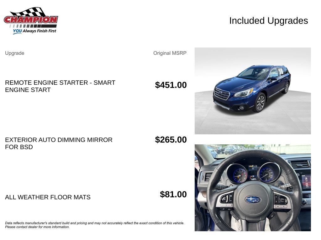 Used 2017 Subaru Outback 2.5i Touring AWD/4WD image 4