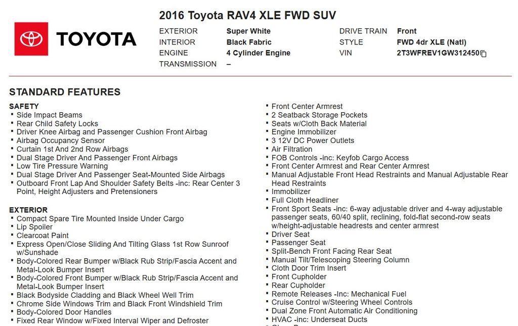 Used 2016 Toyota RAV4 XLE FWD image 17