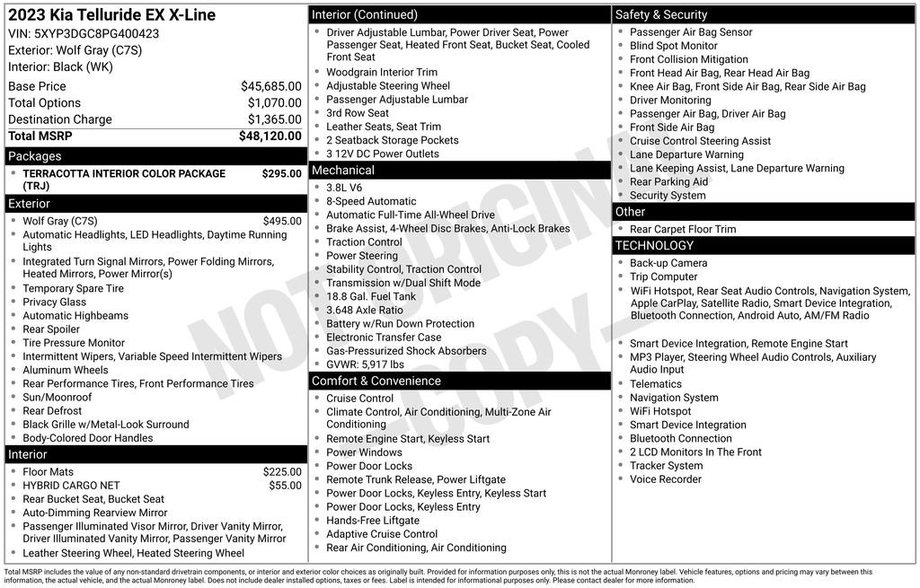 Certified 2023 Kia Telluride EX X-Line AWD/4WD image 41