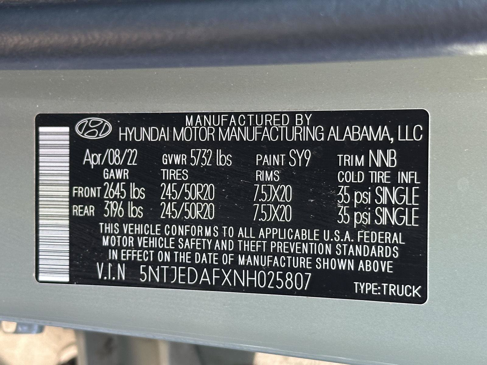 Certified 2022 Hyundai Santa Cruz Limited AWD/4WD image 15