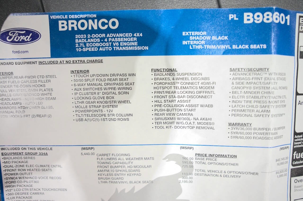 Used 2023 Ford Bronco Badlands image 27