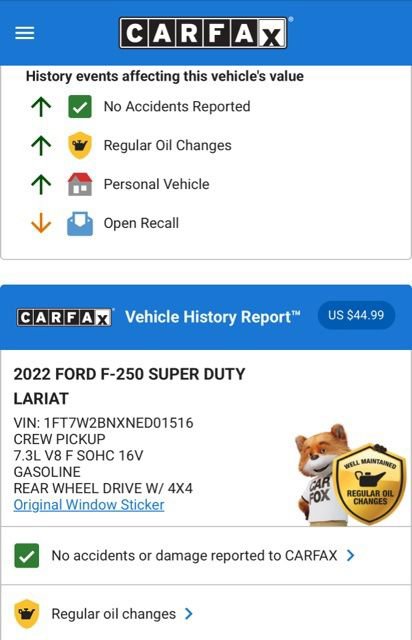 Used 2022 Ford F250 Lariat w/ Black Appearance Package image 4