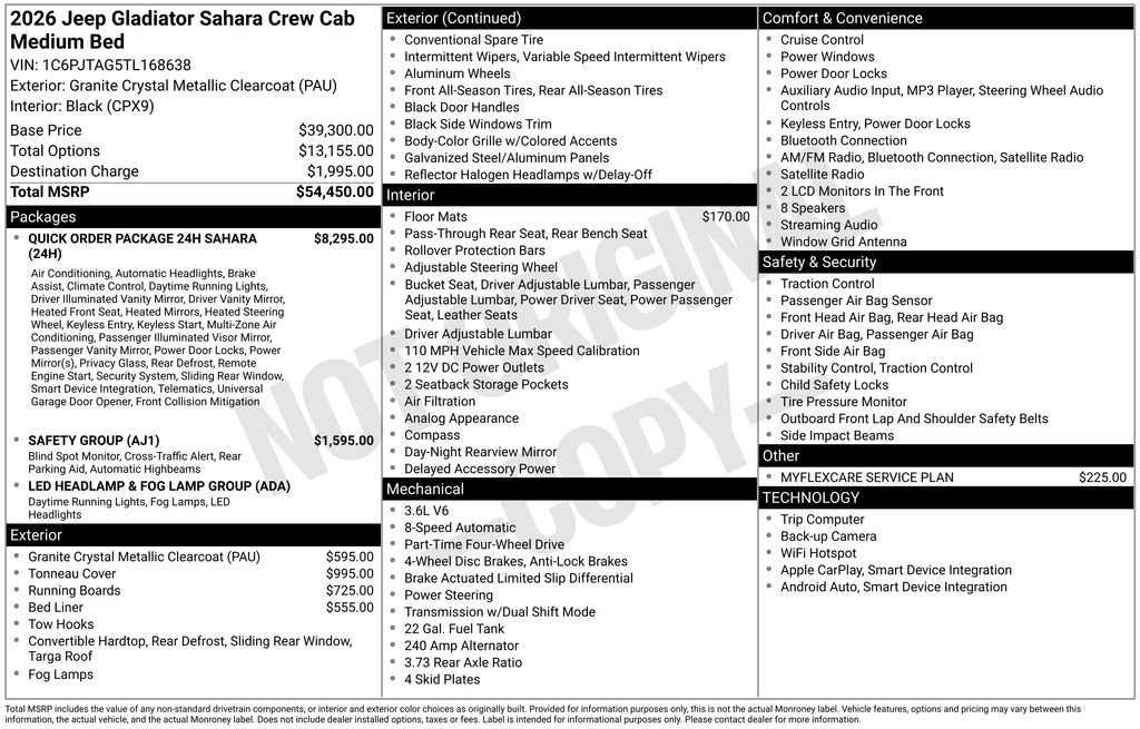 New 2026 Jeep Gladiator Sahara image 7