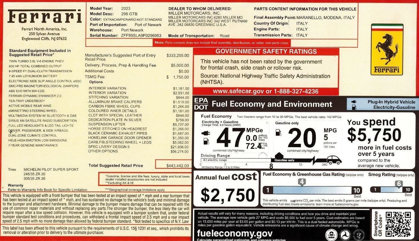 Certified 2023 Ferrari 296 GTB image 2