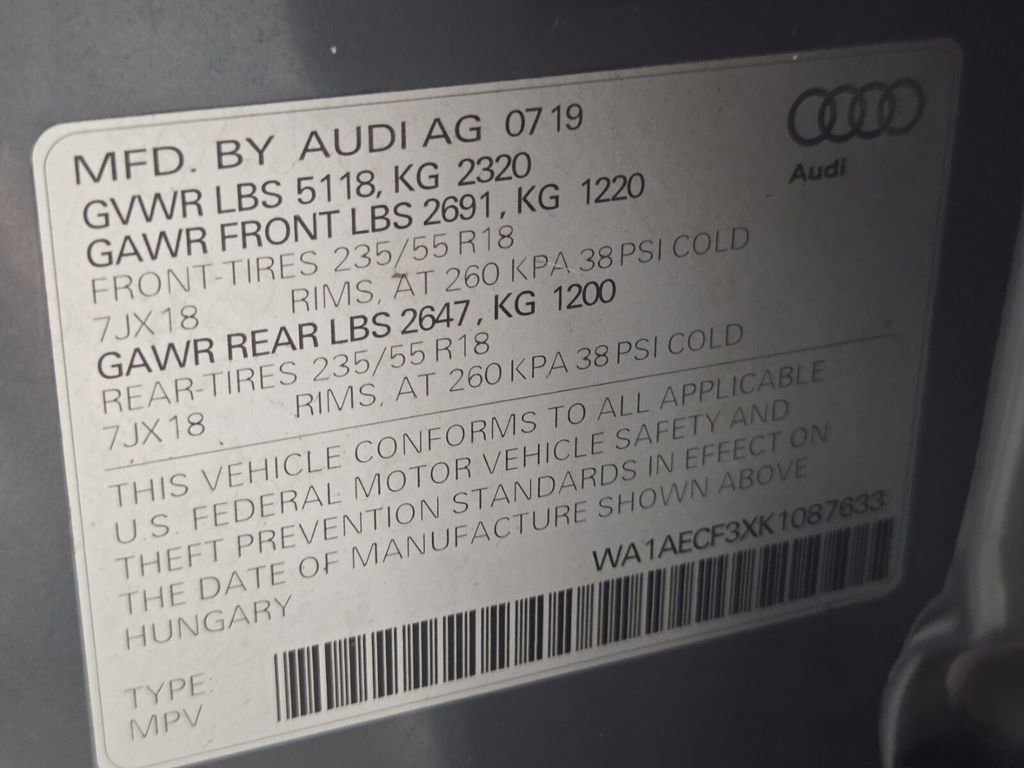 Used 2019 Audi Q3 2.0T Premium w/ Convenience Package AWD/4WD image 33