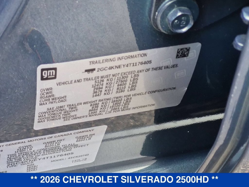 New 2026 Chevrolet Silverado 2500 LT w/ All Star Edition AWD/4WD image 33