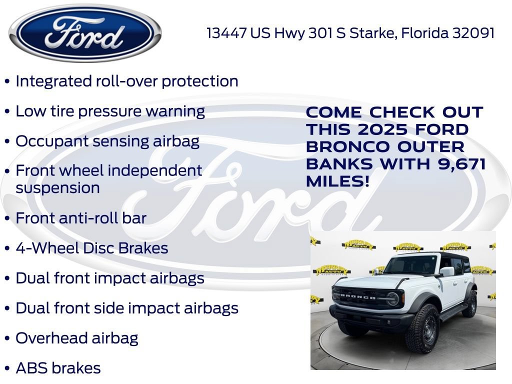 Certified 2025 Ford Bronco Outer Banks w/ Sasquatch Package AWD/4WD image 32