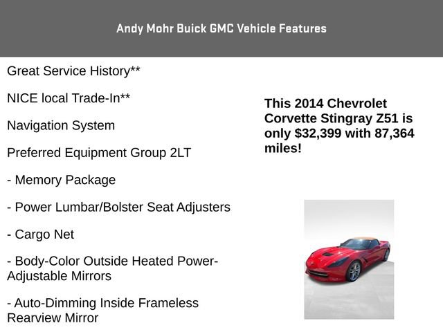 Used 2014 Chevrolet Corvette Stingray Convertible w/ 2LT Preferred Equipment Group image 4