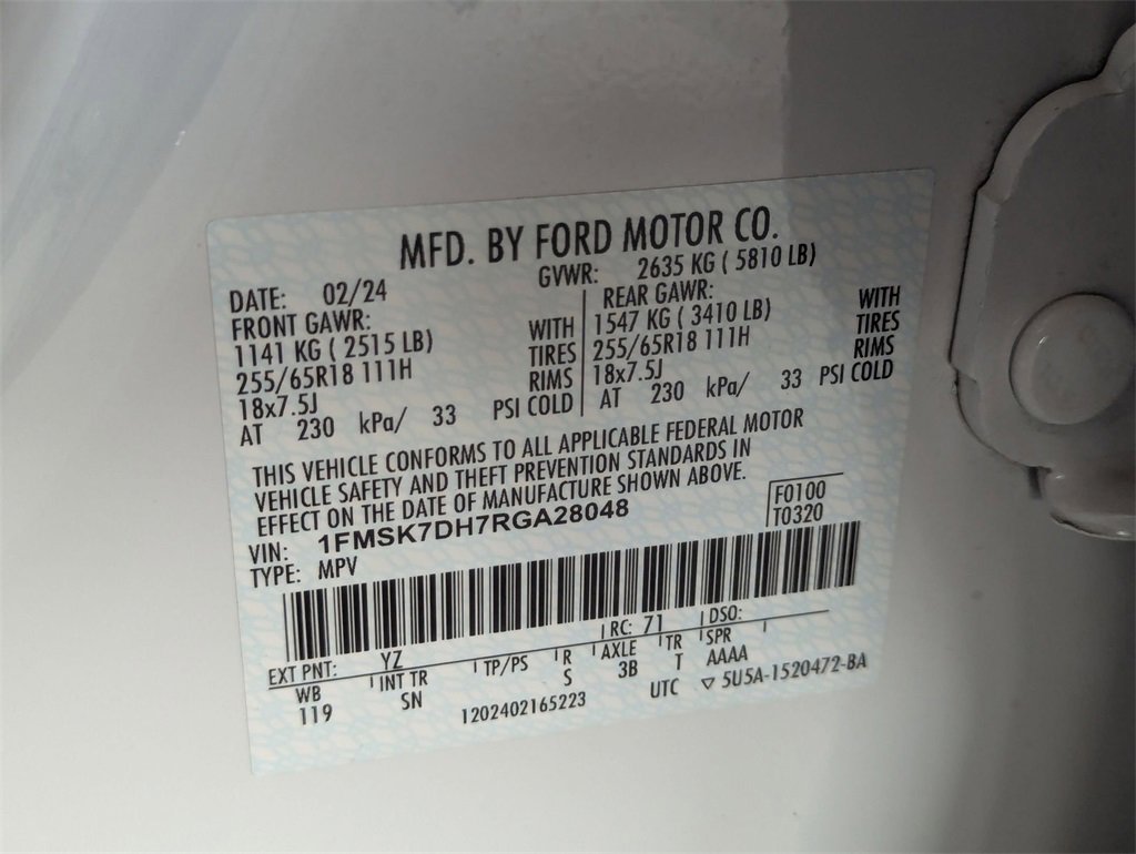 Used 2024 Ford Explorer XLT w/ Equipment Group 202A image 37