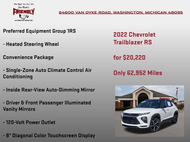 Used 2022 Chevrolet TrailBlazer RS w/ Convenience Package AWD/4WD image 5