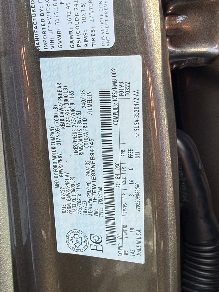 Used 2022 Ford F150 Tremor w/ Equipment Group 401A Mid AWD/4WD image 49