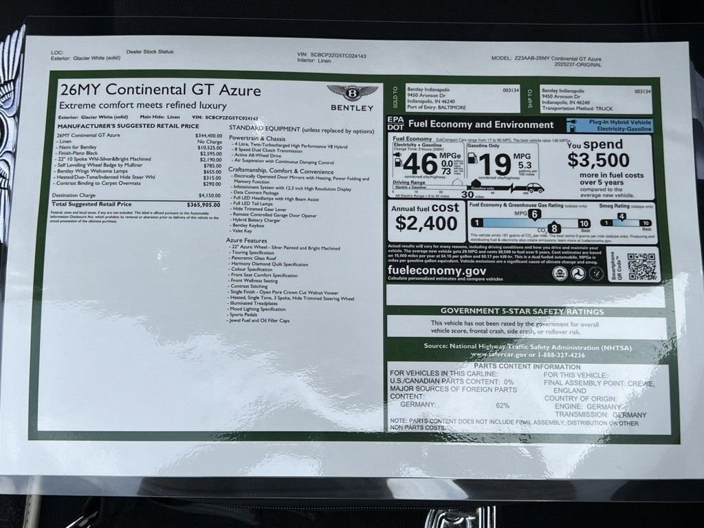 New 2026 Bentley Continental GT AWD/4WD image 33