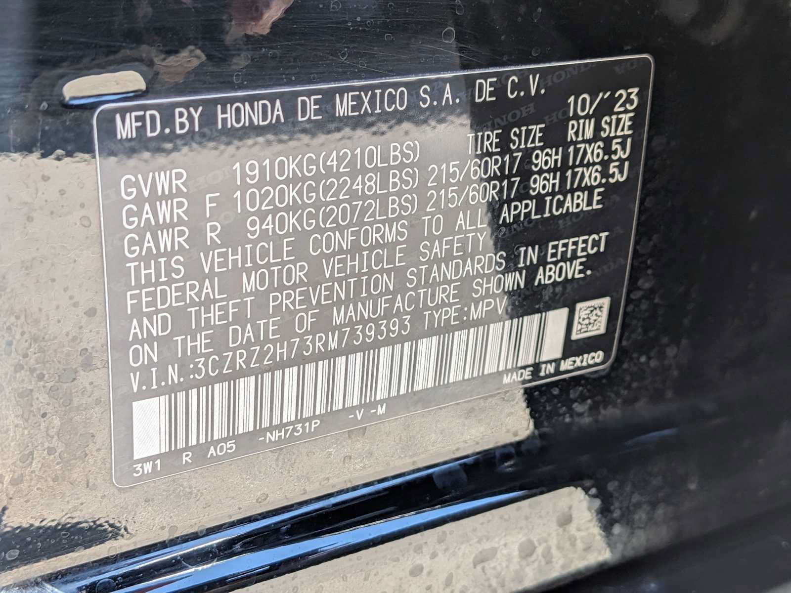 Certified 2024 Honda HR-V EX-L image 30