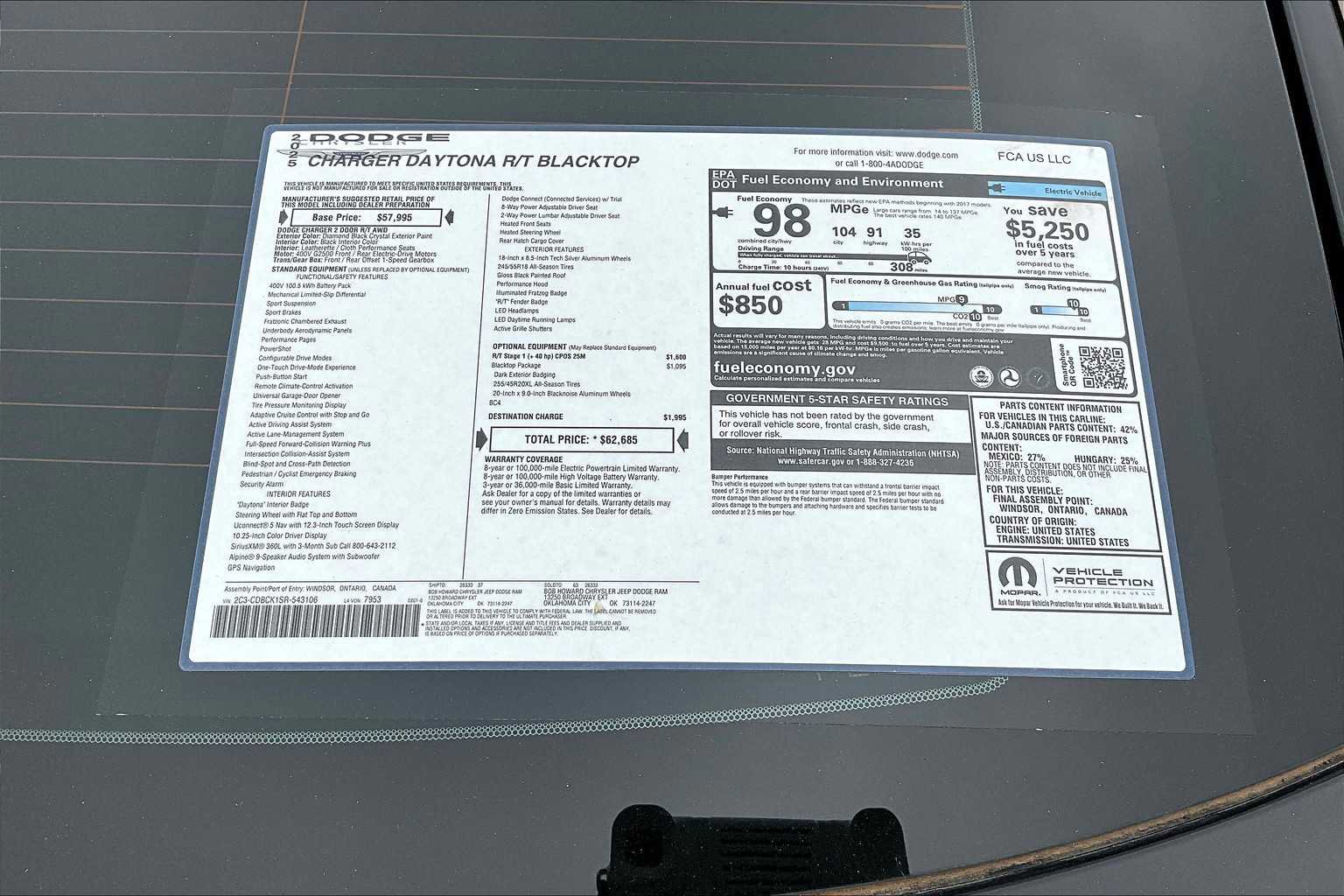 New 2025 Dodge Charger R/T w/ Quick Order Package 25M R/T image 17