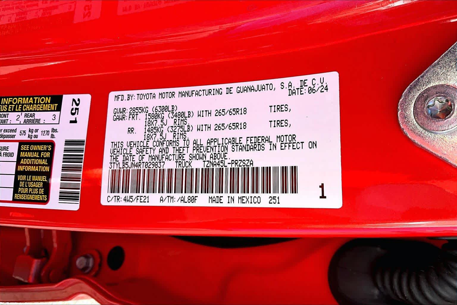 Certified 2024 Toyota Tacoma TRD Sport w/ TRD Sport Upgrade Package AWD/4WD image 36