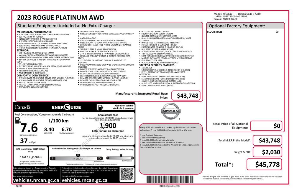 Used 2023 Nissan Rogue Platinum AWD/4WD image 13