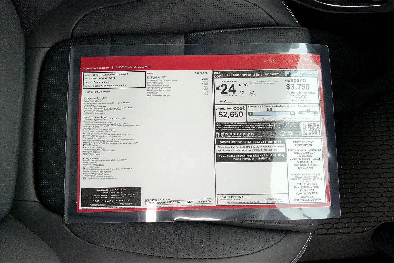 New 2025 Jaguar F-PACE R-Dynamic S image 15