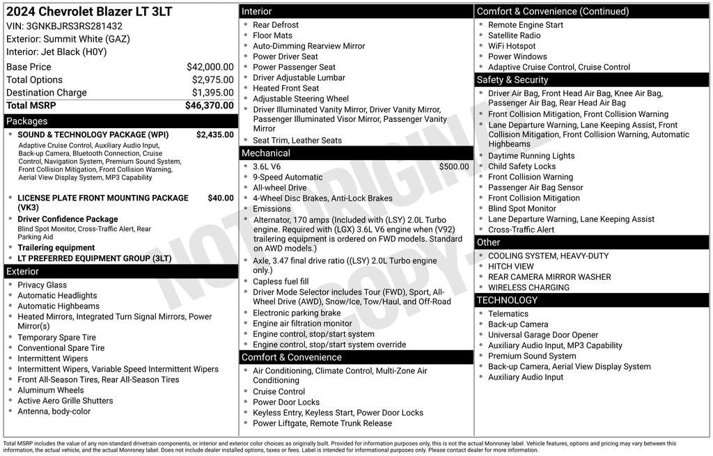 Certified 2024 Chevrolet Blazer LT w/ Sound & Technology Package AWD/4WD image 31