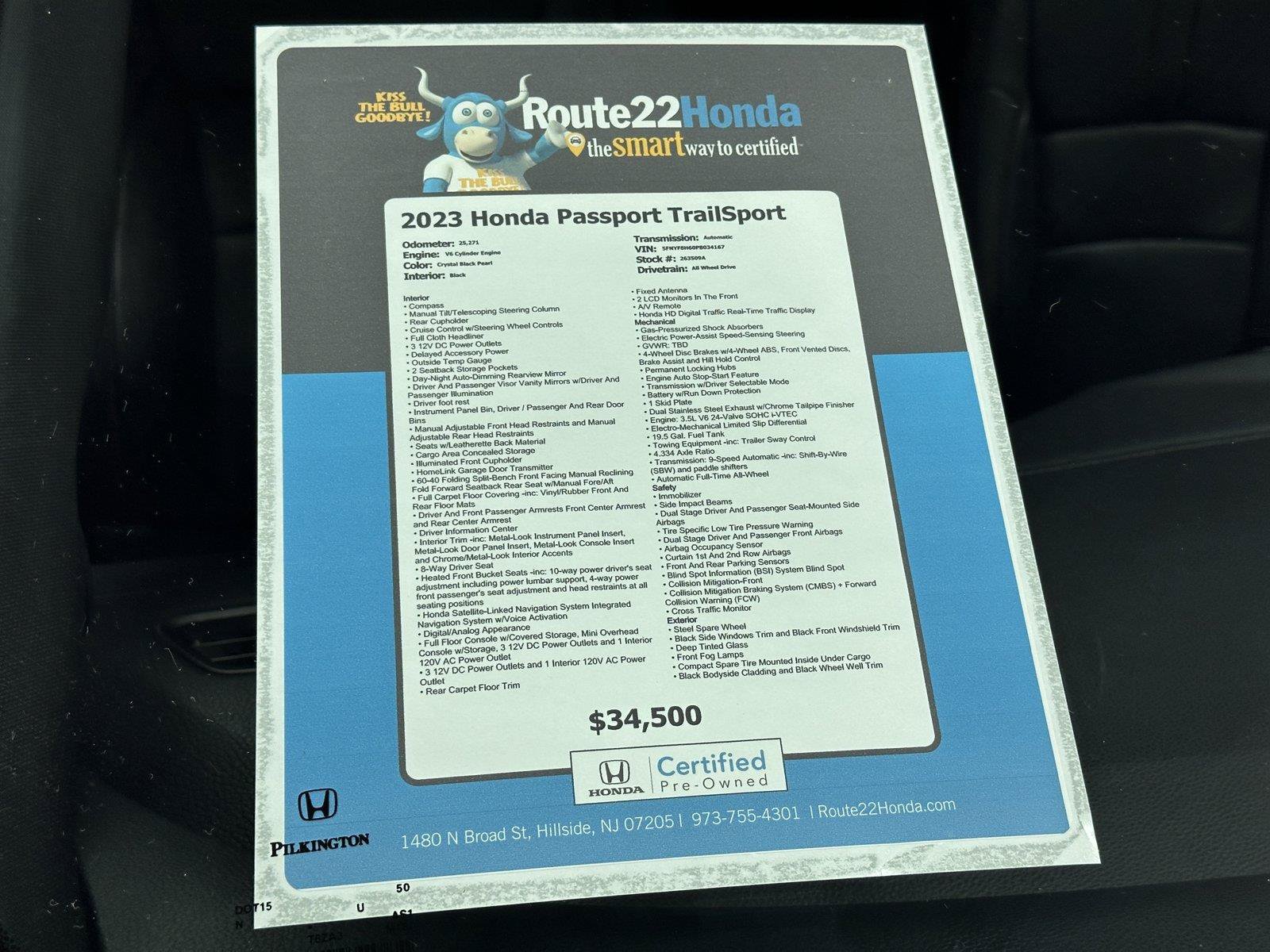 Certified 2023 Honda Passport TrailSport image 40