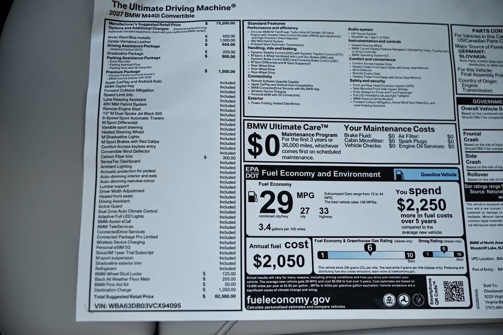New 2027 BMW M440i Convertible w/ Premium Package RWD image 26