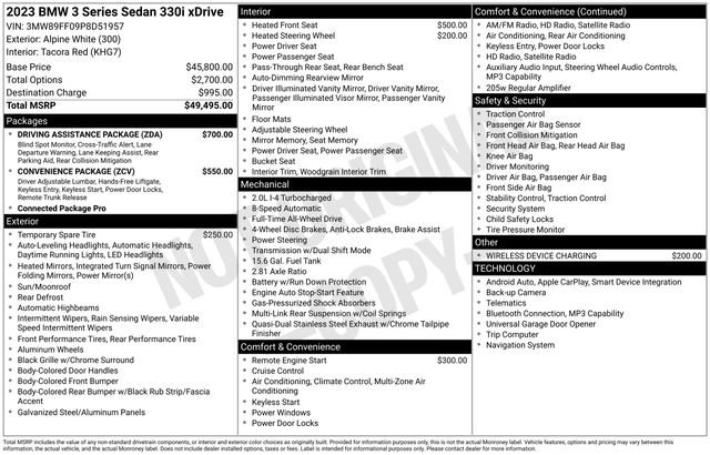 Used 2023 BMW 330i xDrive Sedan w/ Driving Assistance Package image 10