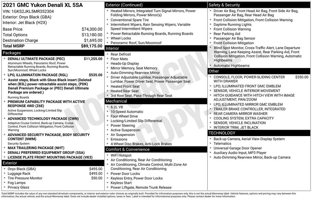 Used 2021 GMC Yukon XL Denali w/ Denali Ultimate Package image 9