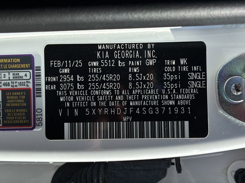 New 2025 Kia Sorento EX w/ Panoramic Sunroof Package image 31