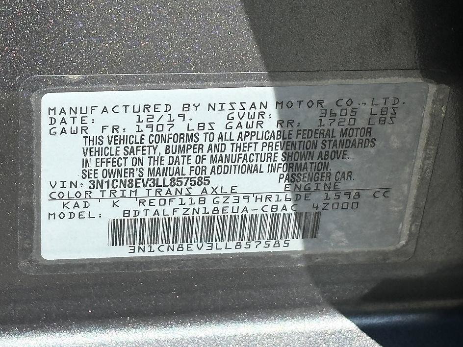 Used 2020 Nissan Versa SV FWD image 25