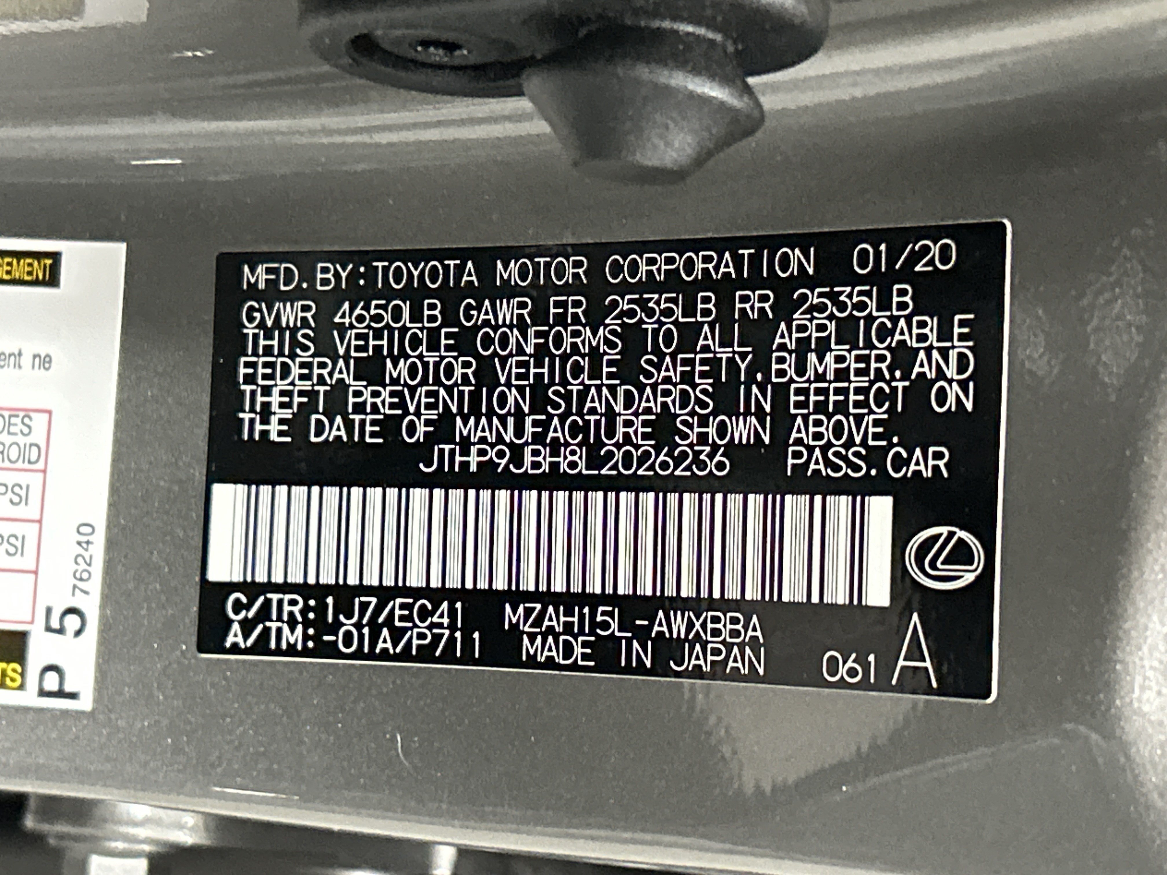 Used 2020 Lexus UX 250h w/ Premium Package AWD/4WD image 36
