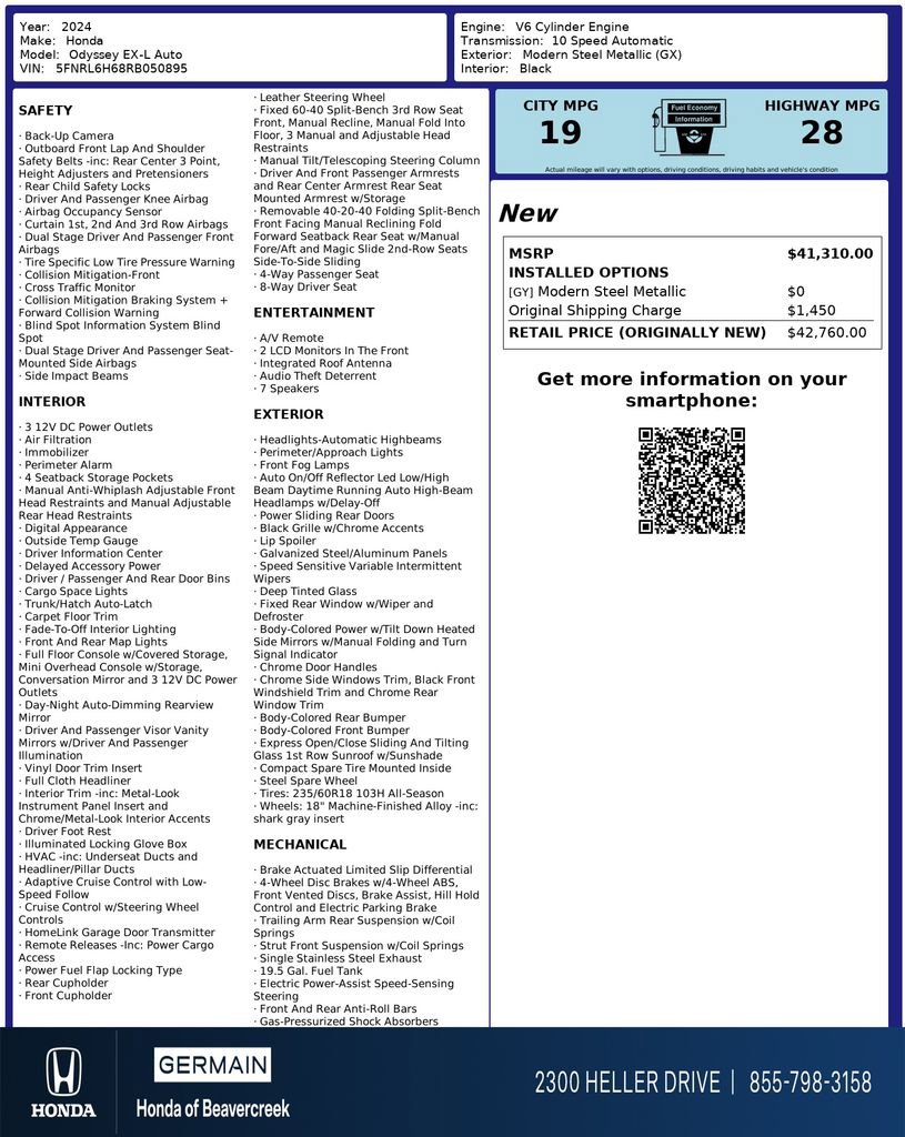 Used 2024 Honda Odyssey EX-L image 33