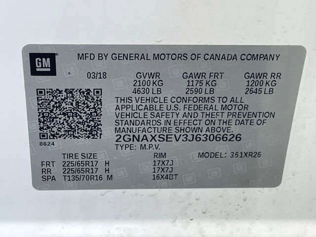 Certified 2018 Chevrolet Equinox LT image 21