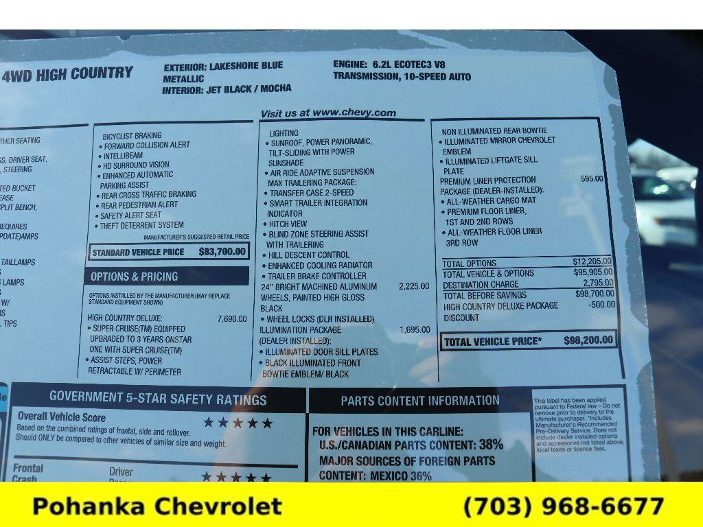 New 2026 Chevrolet Tahoe High Country w/ LPO, Illumination Package image 39