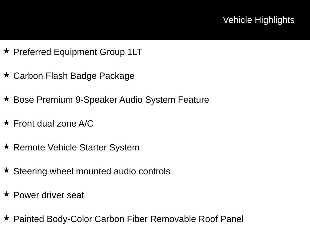 Used 2016 Chevrolet Corvette Stingray Coupe w/ Carbon Flash Badge Package RWD image 5